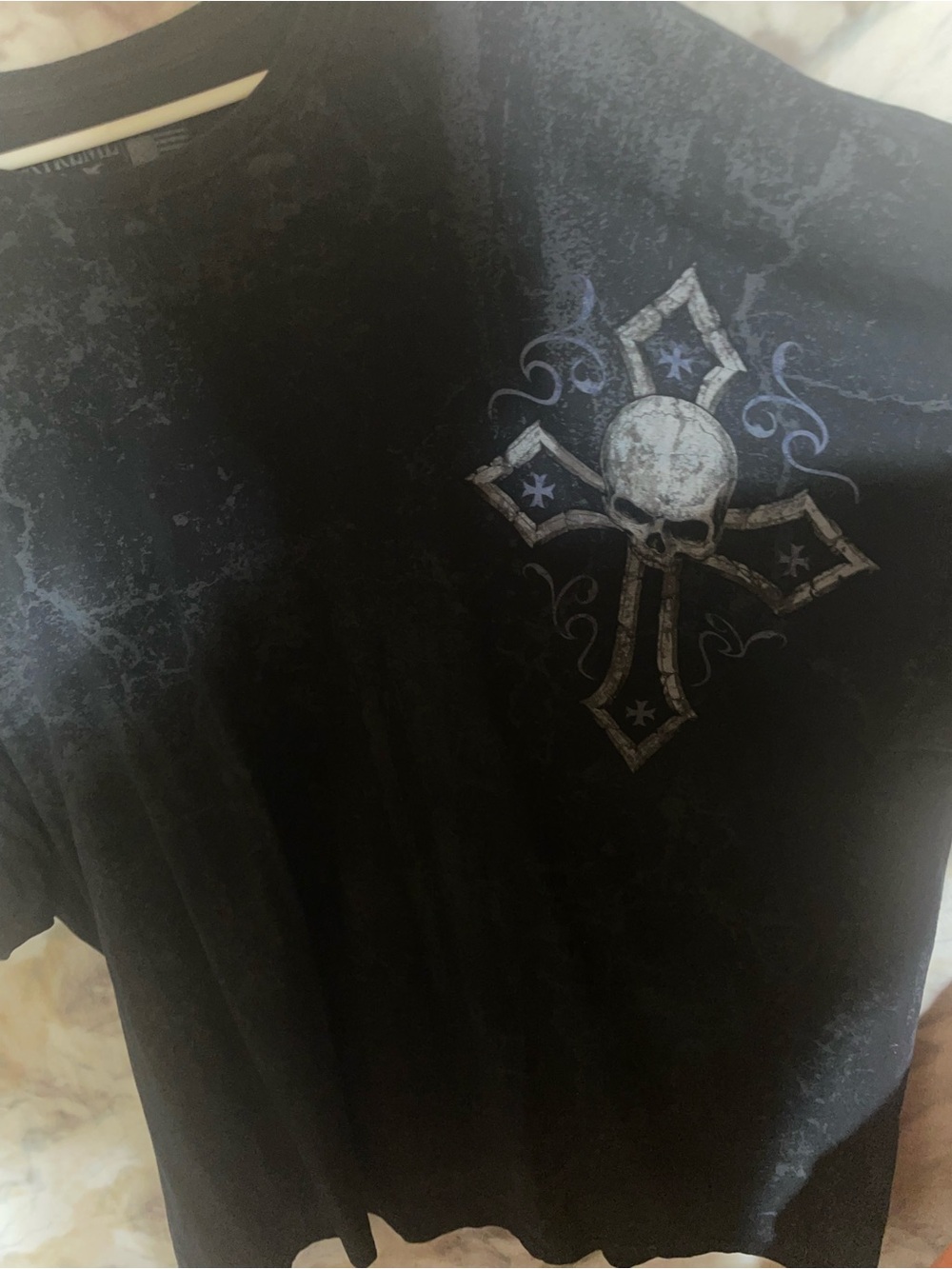 Xtreme Couture Men's Black Skull Cross Graphic Tee 6XL